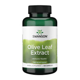 Swanson Extracto de Hoja de Olivo en cápsulas de 500 mg para bienestar diario.