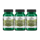 Swanson Indole-3-Carbinol con Resveratrol, frentes de caja, apoyo posible al equilibrio hormonal.