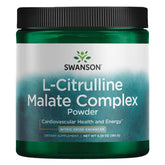 Swanson L-Citrulline Malate Complex polvo, mejora energía y resistencia para entrenamientos.