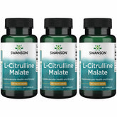 Swanson L-Citrulline Malate envase de cápsulas para energía sostenida.
