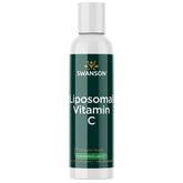 Swanson Vitamina C liposomal, botella vertiendo, entrega suave en la toma diaria.