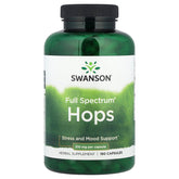 Swanson lúpulo 310 mg, botella de 180 cápsulas para relajación suave.