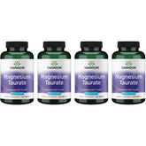 Swanson Magnesio Taurato en botella para apoyo de huesos y músculos.