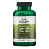 Swanson mangostan granada noni cápsulas, bote frontal, apoyo antioxidante para bienestar diario.