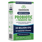 Producto Swanson para hombres: botella de cápsulas para posible apoyo al microbioma.