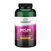 Swanson MSM: botella de cápsulas para movilidad articular.
