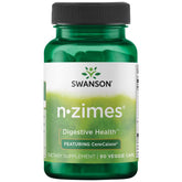 Swanson N-Zimes en frasco con 90 cápsulas; apoyo digestivo y absorción de nutrientes.