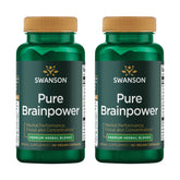 Swanson Pure Brainpower: botella con cápsulas veganas para enfoque y memoria