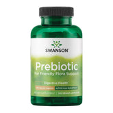 Swanson cápsulas de fibra prebiótica, frasco, para apoyar la flora intestinal.