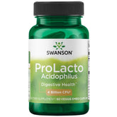 Swanson Prolacto Acidophilus en bote de 60 cápsulas vegetales, apoyo al equilibrio intestinal.