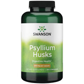 Swanson Psyllium en cápsulas, fuente de fibra soluble para apoyo digestivo diario.
