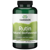 Swanson Rutin 250 mg cápsulas, apoyo potencial a la absorción de vitamina C.