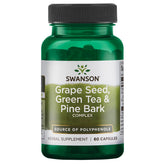 Swanson cápsulas con semilla de uva y té verde para antioxidantes diarios