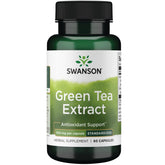 Swanson té verde extracto, bote frontal, apoyo antioxidante para el bienestar diario.