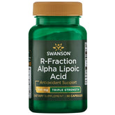 Swanson ácido alfa-lipoico R-Fraction botella-capsulas: soporte natural y nutrientes esenciales.