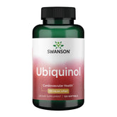 Swanson Ubiquinol: botella frontal con etiqueta, posible apoyo a la energía celular