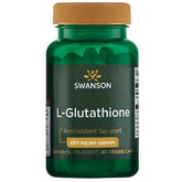 Swanson ULT L-Glutatión en frasco, apoyo a la desintoxicación saludable.