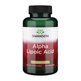 Swanson Ultra ácido alfa-lipoico: botella con etiqueta que destaca la fórmula antioxidante para la salud celular.
