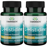 Swanson Ultra L-Histidina Ajipure, botella de cápsulas, posible apoyo al sistema inmune.