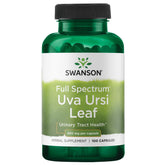 Swanson Uva Ursi cápsula: apoyo potencial a la salud urinaria y uso diario.