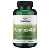 Swanson Veggies4Life: botella de tabletas para nutrición diaria y consumo cómodo.