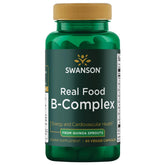 Swanson Vitamina B-Complejo de Alimentos Reales: cápsulas para energía diaria.