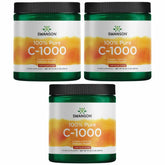 Swanson Vitamina C en polvo foco polvo ascórbico puro, apoyo antioxidante diario.