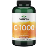Swanson Vitamina C con rosa mosqueta en bote, apoyo antioxidante para la salud diaria.