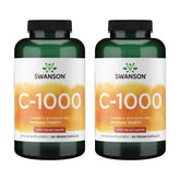 Swanson Vitamina C con Rosa Mosqueta cápsulas, apoyo diario al sistema inmune.