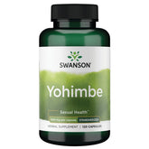 Swanson Yohimbe estandar 500 mg cápsulas en frasco para energía diaria