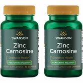 Swanson Zinc Carnosine: botella de 60 cápsulas para apoyo digestivo diario