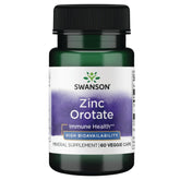 Swanson Zinc Orotate 10 mg: botella para uso diario de zinc.