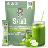 Taste Salud: verdes y superalimentos en sobre portátil para energía diaria.