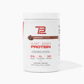 TB12 Proteína basada en plantas sabor chocolate, envase listo para batidos.