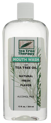 Tea Tree Therapy enjuague bucal, frasco 12oz, aliento fresco todo el día.