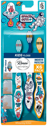 Cepillo Tender Me Renew Life para niños con tapa, ideal para viaje y almacenamiento.