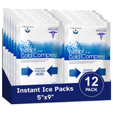 TenderGentle compresas frio instantaneas en tamaño 5x9 para alivio temporal de lesiones