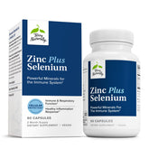 Terry Naturally Zinc Plus Selenium: frasco frontal para apoyo inmunitario potencial.