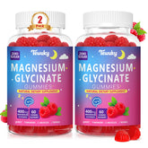 Tewuky glicinato de magnesio gummies frasco de frambuesa para apoyo al sueño