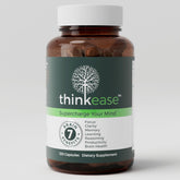 ThinkEase: botella de cápsulas para concentración diaria y claridad mental.
