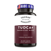 Thomas' Remedies Tudca cápsulas de 1000 mg en bote para apoyo hepático.