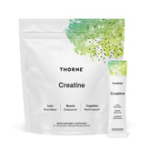 THORNE Creatine en polvo micronizado en botella, soporte a la energía muscular.