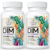 ThrivyThystle DIM liposomales 400 mg en bote para equilibrio hormonal.