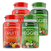 TM NATURALS: botella de cápsulas de frutas y verduras, apoyo a la energía diaria