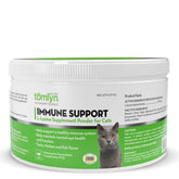 Tomlyn L-Lisina en polvo para gatos, frasco visible facilita la dosificación diaria