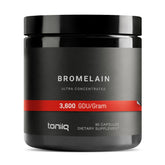 Toniiq Bromelina cápsulas de alta fuerza con 1000 mg, posible apoyo a la digestión de proteínas.