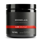 Toniiq Bromelina: frasco frente muestra potencia y pureza.