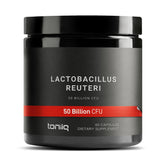 Toniiq Lactobacillus Reuteri, botella de cápsulas, apoyo digestivo diario