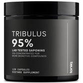 Toniiq Tribulus Terrestris frasco de 120 cápsulas para uso diario.