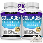 Toplux colágeno: cápsulas en frasco para apoyo a piel y articulaciones.